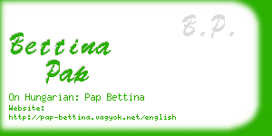 bettina pap business card